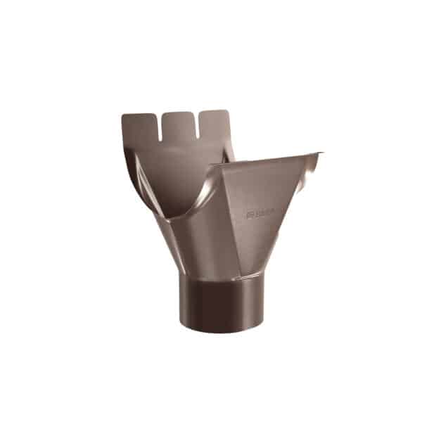 BILKA GLOSSY Gootuitloop | 125/90mm | RAL 8017 Chocoladebruin | Tweezijdig glossy gecoat