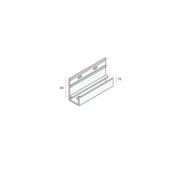 Omrandingprofiel (2809) voor verticale bekleding