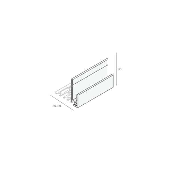 Inhaak startprofiel (2808) Aluminium