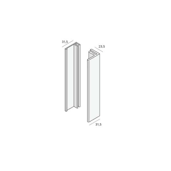 Basis profiel (2807) Aluminium