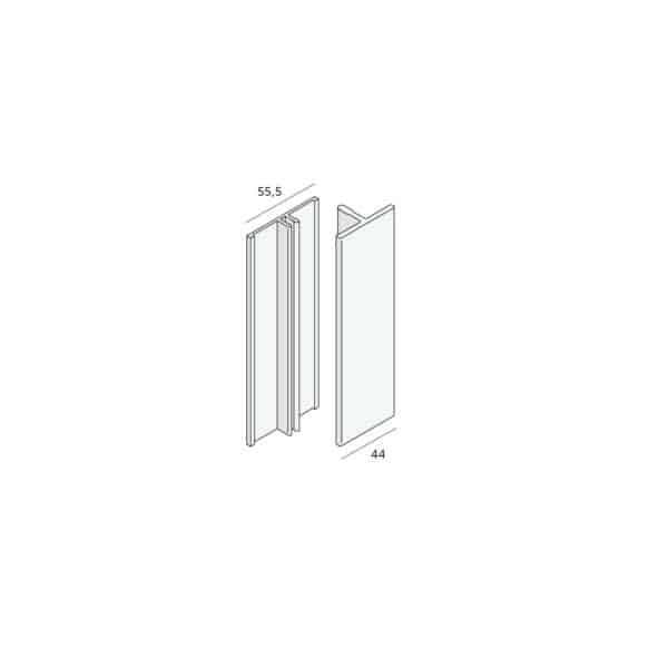 Basis verbindingsprofiel (2805) aluminium