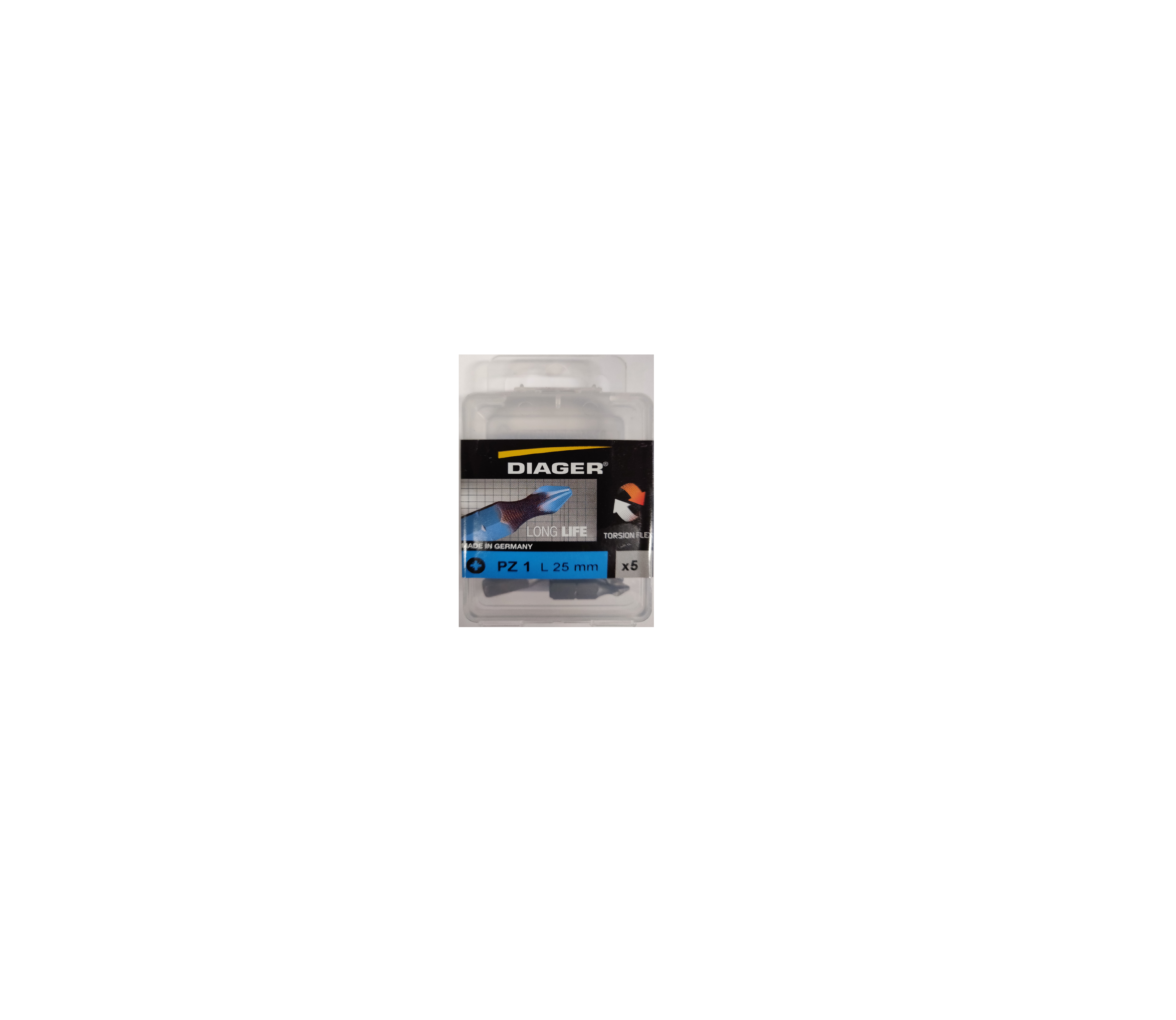 Diager® Torsion bit pz-2 25mm 5st per blister