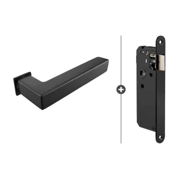Sluitwerkpakket Slimseries Squared loopslot Zwart