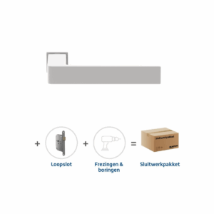 Sluitwerkpakket Slimseries Quadrate loopslot Wit
