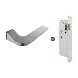Sluitwerkpakket Slimseries Cleves loopslot RVS Mat chroom