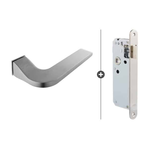 Sluitwerkpakket Slimseries Cleves loopslot RVS Mat chroom
