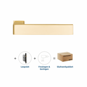 Sluitwerkpakket Slimseries Dayton loopslot Mat messing