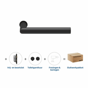 Sluitwerkpakket Slimseries Orbit Toiletslot Zwart