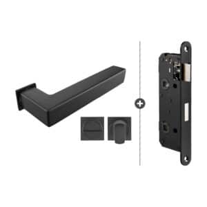Sluitwerkpakket Slimseries Squared Toiletslot Zwart