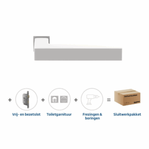 Sluitwerkpakket Slimseries Squared Toiletslot Wit