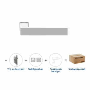 Sluitwerkpakket Slimseries Quadrate Toiletslot Wit