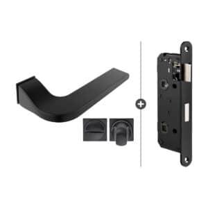 Sluitwerkpakket Slimseries Cleves Toiletslot Zwart