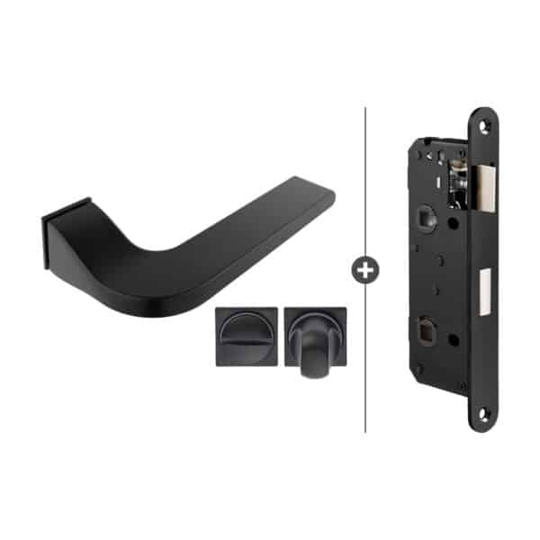 Sluitwerkpakket Slimseries Cleves Toiletslot Zwart