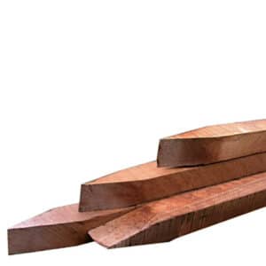 Hardhout ruw palen Angelim o.g. 40x40mm 60cm