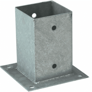 Paalhouder met plaat tvz 71x71mm