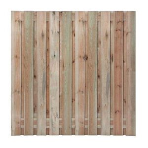 Tuinscherm Mastwijk 19+2 planks Geimpregneerd grenen 180x180cm, RVS geschroefd