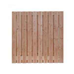 Tuinscherm Heeswijk 19+2 planks Douglas 180x180cm, RVS geschroefd
