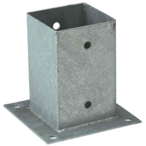 Paalhouder met plaat tvz 91x91mm