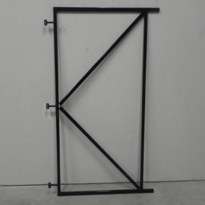 Poortframe zwart gepoedercoat 180x100cm incl. 3 verstelbare ogen