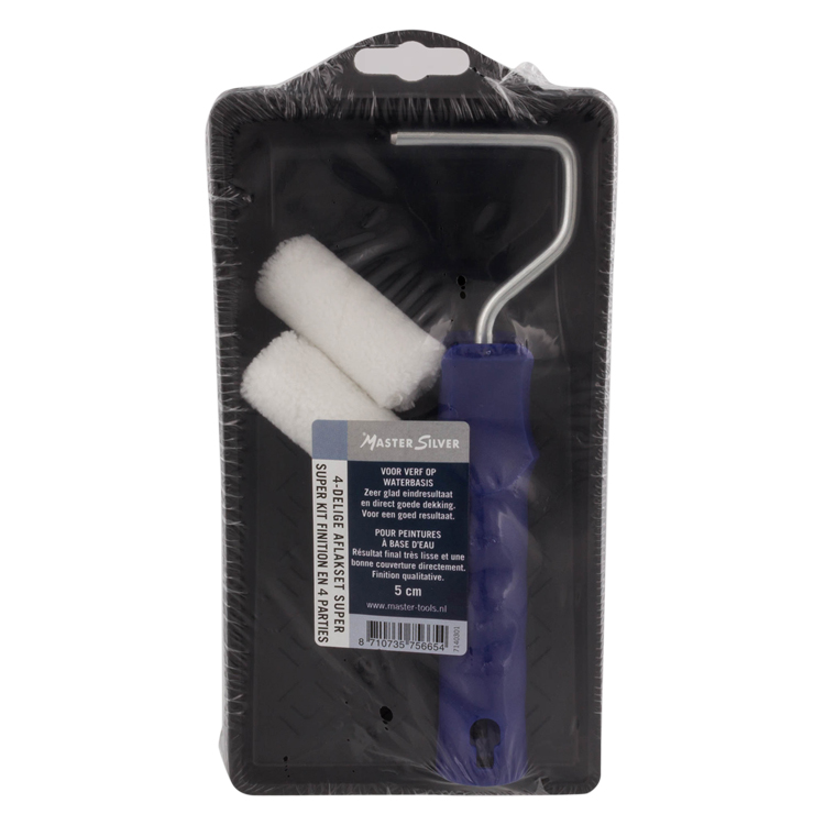 Aflakset super acryl Microvezel 4-delig 10cm