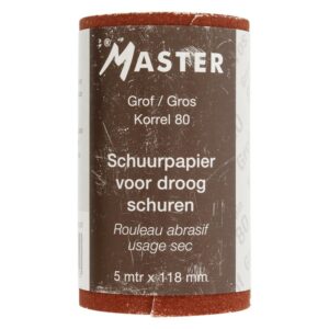 Schuurpapier op rol droog 118mm korrel 100