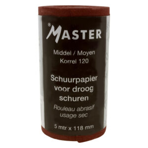 Schuurpapier op rol droog 118mm korrel 120