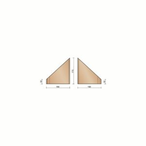 Hk 90° Uitwend. donkerbr. Verglaasd (160x105x30mm)