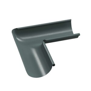 BILKA GLOSSY Binnenhoek dakgoot | 150mm | RAL 7011 Grijs | Tweezijdig glossy gecoat