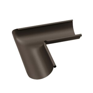 BILKA MAT Binnenhoek dakgoot| 150mm | RAL 8019 Grijsbruin | Tweezijdig mat gecoat