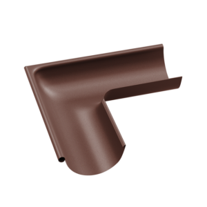 BILKA MAT Buitenhoek dakgoot | 150mm | RAL 8017 Chocoladebruin | Tweezijdig mat gecoat