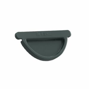 BILKA GLOSSY Eindkap dakgoot | 150mm | RAL 7011 Grijs | Tweezijdig glossy gecoat