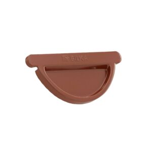 BILKA GLOSSY Eindkap dakgoot | 125mm | RAL 8004 Koperbruin | Tweezijdig glossy gecoat