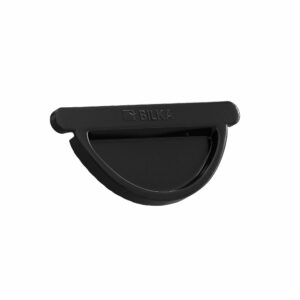 BILKA GLOSSY Eindkap dakgoot | 125mm | RAL 9005 Zwart | Tweezijdig glossy gecoat