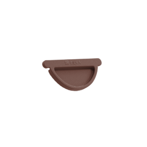 BILKA MAT Eindkap dakgoot | 150mm | RAL 8017 Chocoladebruin | Tweezijdig mat gecoat