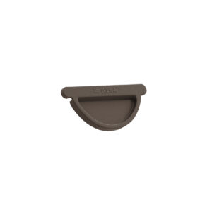 BILKA MAT Eindkap dakgoot | 150mm | RAL 8019 Grijsbruin | Tweezijdig mat gecoat