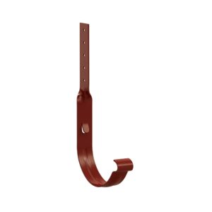 BILKA GLOSSY Goothaak gedraaid | 125mm | RAL 3009 Roestrood | Tweezijdig glossy gecoat