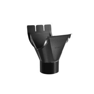 BILKA GLOSSY Gootuitloop | 125/90mm | RAL 9005 Zwart | Tweezijdig glossy gecoat