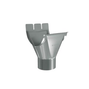 BILKA GLOSSY Gootuitloop | 150/100mm | RAL 9006 Zilverkleur | Tweezijdig glossy gecoat
