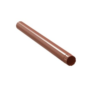 BILKA GLOSSY Verlengstuk regenpijp | 90mm | 1 m | RAL 8004 Koperbruin | Tweezijdig glossy gecoat