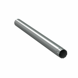 BILKA GLOSSY Verlengstuk regenpijp | 100mm | 1 m | RAL 9006 Zilverkleur | Tweezijdig glossy gecoat