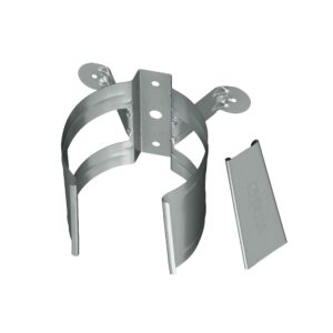 BILKA GLOSSY Bevestiging regenpijp | 100mm | RAL 9006 Zilverkleur | Tweezijdig glossy gecoat
