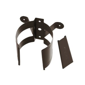 BILKA MAT Bevestiging regenpijp | 100mm | RAL 8019 Grijsbruin | Tweezijdig mat gecoat