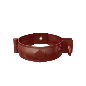 BILKA GLOSSY Pijpklem | 100mm | RAL 3009 Roestrood | Tweezijdig glossy gecoat