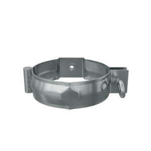 BILKA GLOSSY Pijpklem | 100mm | RAL 9006 Zilverkleur | Tweezijdig glossy gecoat