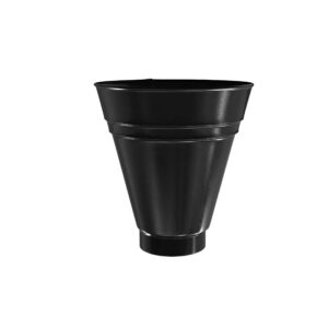 BILKA GLOSSY Opvangtrechter | 100mm | RAL 9005 Zwart | Tweezijdig glossy gecoat