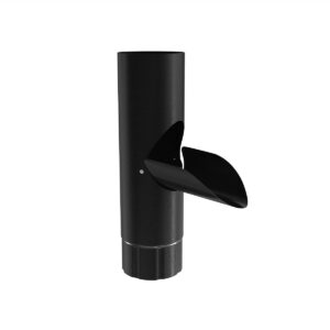 BILKA GLOSSY Aftappunt | 90mm | RAL 9005 Zwart | Tweezijdig glossy gecoat